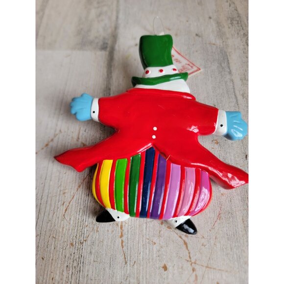 Dept 56 Snowman colorful ornament Xmas ceramic unique - Picture 5 of 7